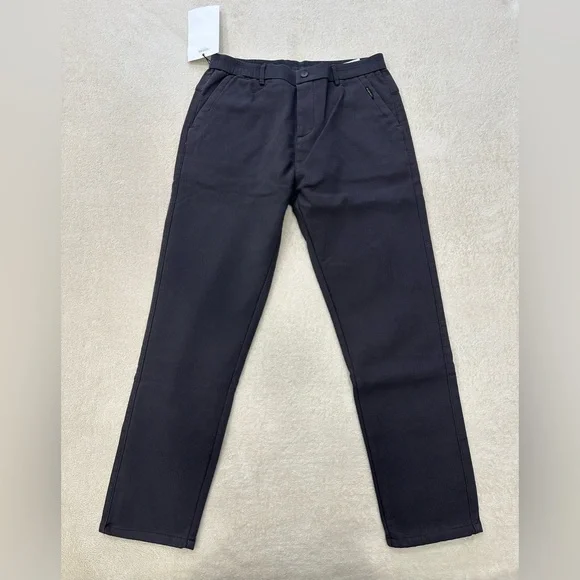 Men's Pants Straight Leg Fleece Insulated Dark Gray Size 32/28 - Picture 2 of 6